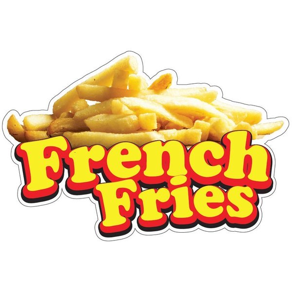 Signmission French Fries Decal Concession Stand Food Truck Sticker, 24" x 10", D-DC-24 French Fries19 D-DC-24 French Fries19